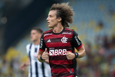 Rio, Brezilya - 12 Nisan 2022: Davi Luiz, Flamengo (BRA) ve Talleres (ARG) arasında oynanan maçta Libertadores Kupası 2022, Maracana Stadyumu 'nda oynanan turda