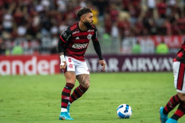 Rio, Brezilya - 12 Nisan 2022: Flamengo (BRA) ile Talleres (ARG) arasındaki maçta Gabi oyuncusu, Libertadores Kupası 2022, Maracana Stadyumu 'nda grup turu ile