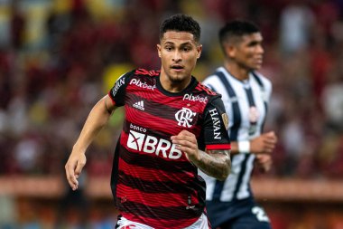 Rio, Brezilya - 12 Nisan 2022: Joao Gomes, Flamengo (BRA) ve Talleres (ARG) arasında oynanan maçta Libertadores Kupası 2022, Maracana Stadyumu 'nda oynanan turda