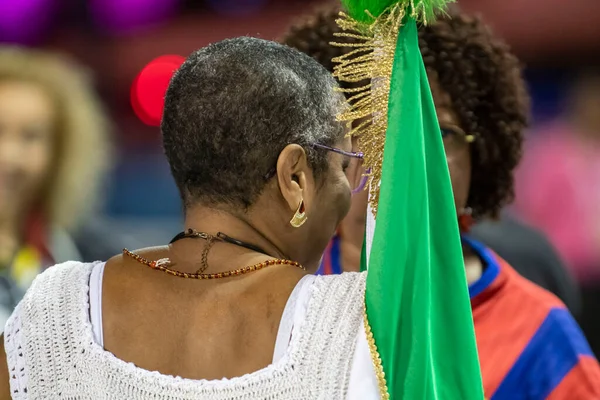 Rio, Brezilya - 20 Nisan 2022: Rio Karnavalı 'ndaki eski muhafız birliği, Rio de Janeiro / RJ' deki Marques de Sapucai Sambadrome 'da düzenlendi..