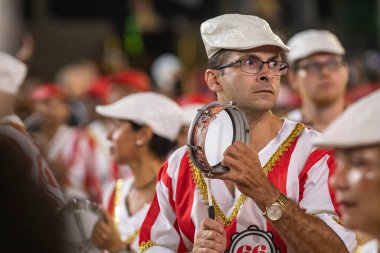 Rio, Brezilya - 20 Nisan 2022: Rio Karnavalı 'nda Unidos de Bangu, Marques de Sapucai Sambadrome' da düzenlendi.