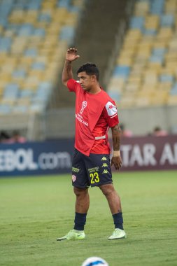 Rio, Brezilya - 26 Nisan 2022: Diego POLENTA oyuncusu Fluminense ile Union Santa Fe arasındaki maçta Maracana Stadyumu 'nda oynanan Sudamerica Kupası' nın üçüncü turu.