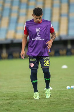 Rio, Brezilya - 26 Nisan 2022: Maracana Stadyumu 'nda düzenlenen Sudamerica Kupası' nda Fluminense-Union Santa Fe maçında Imanol MACHUCA oyuncusu