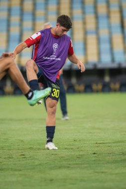 Rio, Brezilya - 26 Nisan 2022: Juan Ignacio NARDONI, Fluminense ile Union Santa Fe arasındaki maçta Maracana Stadyumu 'nda düzenlenen Sudamerica Kupası' nın üçüncü turu.