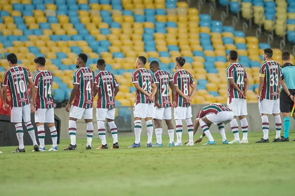 Rio Brasil Abril 2022 Jugadores Partido Entre Fluminense Union Santa — Foto de Stock