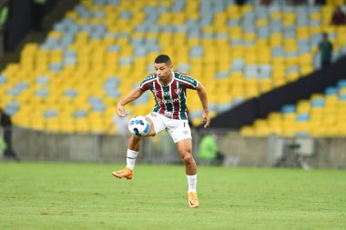 Rio, Brezilya - Mayıs 04, 2022: Andre, Fluminense ile Junior Barranquilla arasındaki maçta Maracana Stadyumu 'nda oynanan 4.