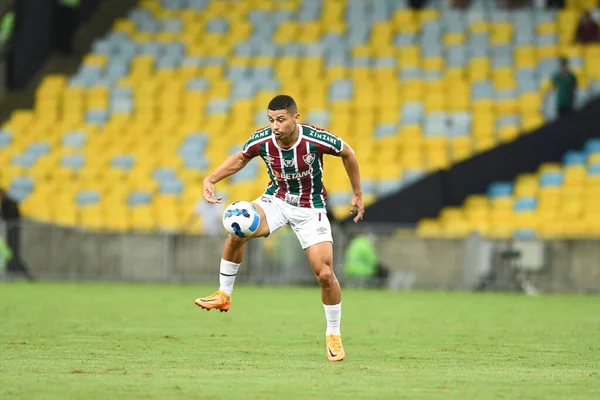 Rio, Brezilya - Mayıs 04, 2022: Andre, Fluminense ile Junior Barranquilla arasındaki maçta Maracana Stadyumu 'nda oynanan 4.