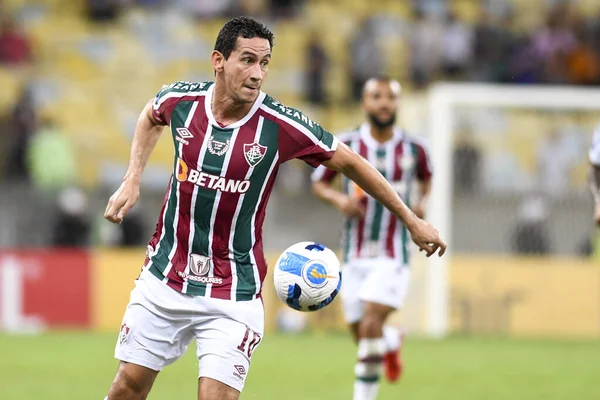 Rio, Brezilya - Mayıs 04, 2022: Fluminense ile Junior Barranquilla arasındaki maçta PH Ganso oyuncusu Maracana Stadyumu 'nda oynanan 4.