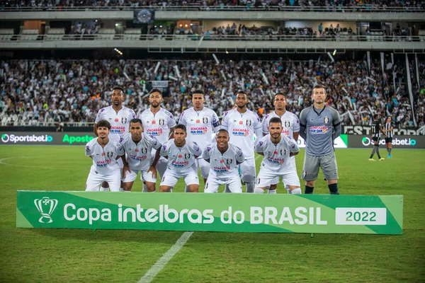 ブラジル 2022年5月12日 ニルトン サントス スタジアムで開催されたブラジル カップ2022によるボッタフォゴ対セリア戦のチームポスター — ストック写真
