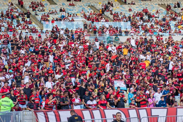 Rio Brazylia Maja 2022 Kibice Meczu Flamengo Goias Przez Rundę — Zdjęcie stockowe