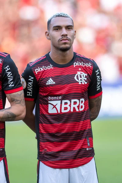 Rio Brasil Maio 2022 Jogador Matheuzinho Jogo Entre Flamengo Goiás — Fotografia de Stock