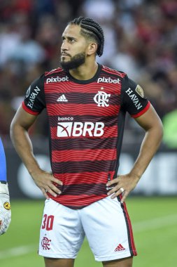 Rio, Brezilya - 24 Mayıs 2022: Maracana Stadyumu 'nda, Libertadores Kupası 2022' de Flamengo (BRA) ile Sporting Cristal (PER) arasındaki maçta Pablo oyuncusu