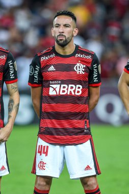 Rio, Brezilya - 24 Mayıs 2022: Maracana Stadyumu 'nda, Libertadores Kupası 2022' de Flamengo (BRA) ile Sporting Cristal (PER) arasındaki maçta Isla oyuncusu