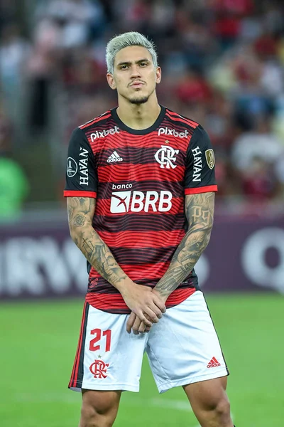 Rio Brazylia Maja 2022 Pedro Meczu Pomiędzy Flamengo Bra Sporting — Zdjęcie stockowe