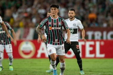Rio, Brezilya - 09 Mart 2022: Alman Cano oyuncusu Fluminense (BRA) 3 'e karşı 1 Olimpia (PAR) ile Nilton Santos Stadyumu' nda oynanan Libertadores Kupası 'nın 3.