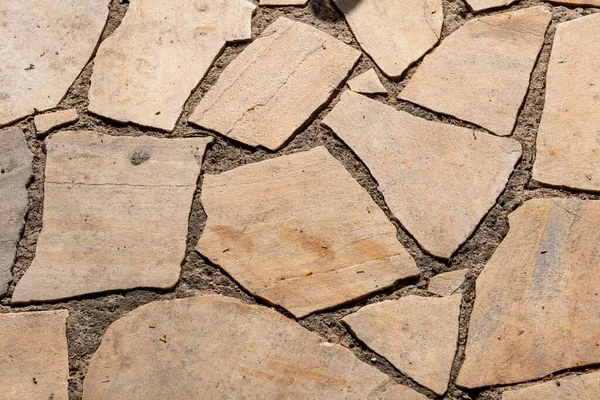 Oude Vloer Bedekt Met Mineira Stone Gevonden Brazilië State Minas — Stockfoto