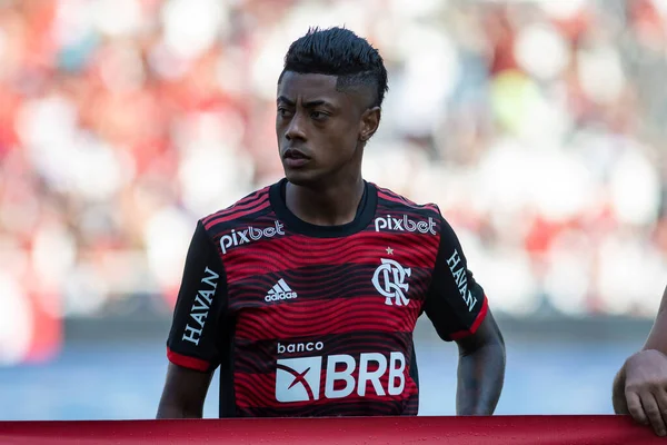 Rio Brasil Fevereiro 2022 Bruno Henrique Jogo Entre Flamengo Resende — Fotografia de Stock