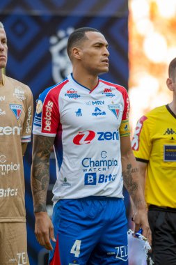 Rio, Brezilya - Haziran 05, 2022: Maracana Stadyumu 'nda oynanan 9. Brezilya Şampiyonası' nda Flamengo ve Fortaleza arasında oynanan maçta Titi oyuncusu