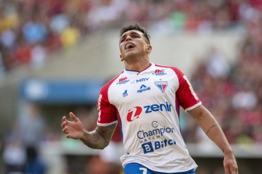 Rio, Brezilya - Haziran 05, 2022: Maracana Stadyumu 'nda oynanan 9. Brezilya Şampiyonası' nda Flamengo-Fortaleza maçında Robson oyuncusu