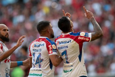 Rio, Brezilya - Haziran 05, 2022: Maracana Stadyumu 'nda oynanan 9. Brezilya Şampiyonası' nda Flamengo-Fortaleza maçında Robson oyuncusu