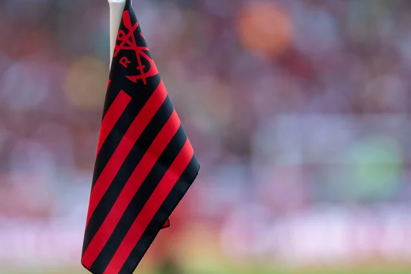 Rio Brazília 2022 Június Zászló Flamengo Fortaleza Mérkőzésen Brazil Bajnokság — Stock Fotó
