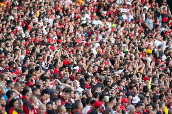 Rio Brasilien Juni 2022 Fans Match Mellan Flamengo Fortaleza Omgången — Stockfoto