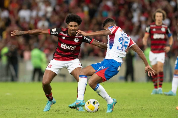 Rio Brasil Junho 2022 Vitinho Hercules Jogam Entre Flamengo Fortaleza — Fotografia de Stock