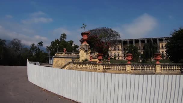 Río Brasil Septiembre 2021 Vista Renovación Del Museo Nacional Quinta — Vídeo de stock