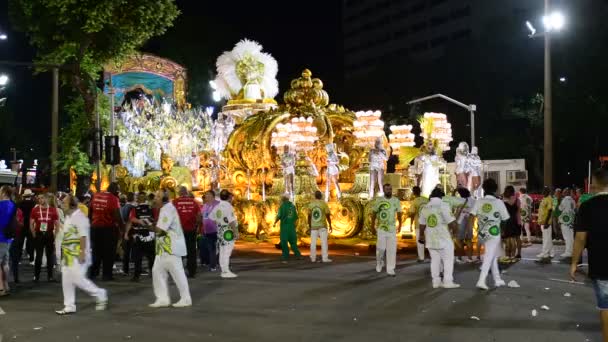 Rio Brasilien April 2022 Samba School Imperatriz Leopoldinense Rio Carnival — Stockvideo