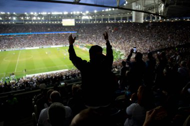 Rio, Brezilya - 12 Haziran 2022: Maracana Stadyumu 'nda oynanan Brezilya Şampiyonası' nda Vasco ile Cruzeiro arasındaki maçta taraftarlar