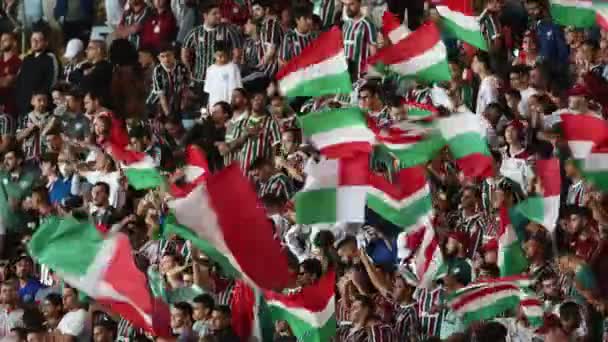 Rio Brasilien Juni 2022 Fans Match Mellan Fluminense Atletico Omgången — Stockvideo