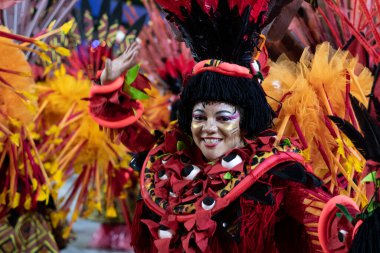 Rio, Brezilya - 22 Nisan 2022: Rio Karnavalı 'nda Samba Okul Unidos da Tijuca, Marques de Sapucai Sambadrome