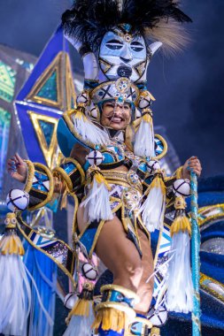 Rio, Brezilya - 24 Nisan 2022: Rio Karnavalı 'nda Samba Okulu Vila Isabel, Marques de Sapucai Sambadrome' da düzenlendi