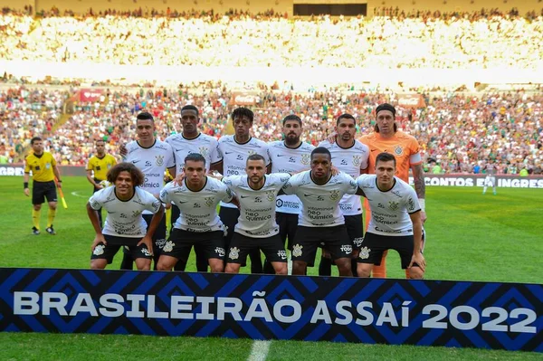 Rio Brasil Julio 2022 Póster Partido Entre Fluminense Corinthians Por — Foto de Stock