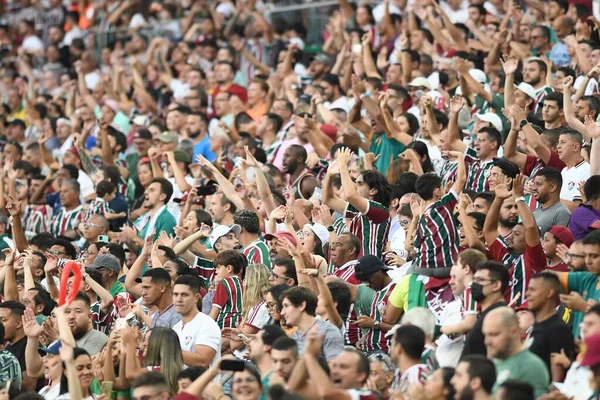 Rio Brazília 2022 Július Fluminense Corinthians Közötti Mérkőzés Rajongói Brazil — Stock Fotó