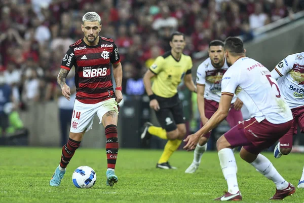 Rio Brasil Julho 2022 Jogador Arrascaeta Jogo Entre Flamengo Bra — Fotografia de Stock