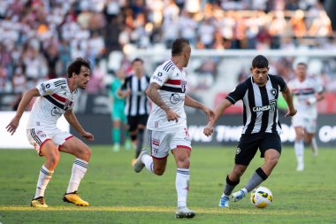 Rio, Brezilya - 16 Haziran 2022: Botafogo-Sao Paulo maçı Nilton Santos Stadyumu 'nda oynanan 12.