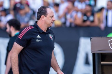 Rio, Brezilya - 16 Haziran 2022: Rogerio Ceni teknik direktörü Botafogo ile Sao Paulo arasında Nilton Santos Stadyumu 'nda oynanan 12.