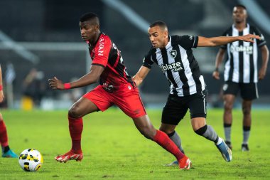 Rio, Brezilya - 23 Temmuz 2022: Botafogo ile 19. Brezilya Şampiyonası arasında oynanan karşılaşmada Orejuela oyuncusu Nilton Santos Stadyumu 'nda A serisi