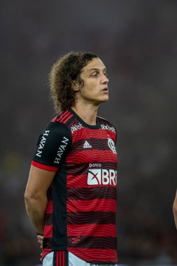Rio, Brezilya - 27 Temmuz 2022: Flamengo ile Athletico-PR arasındaki maçta David Luiz Maracana Stadyumu 'nda oynanan Brezilya Kupası çeyrek final karşılaşmasında