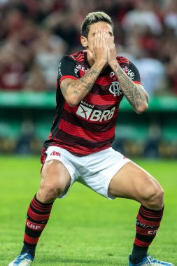 Rio, Brazil - July 27, 2022: Pedro player in match between Flamengo vs Athletico-PR by quarter finals round of Brazilian Cup in Maracana Stadium