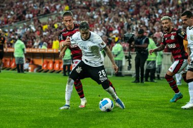 Rio, Brazil - august 9, 2022: Adson player in match between Flamengo (BRA) vs Corinthians (BRA) by Libertadores Cup 2022, by quarterfinals, in Maracana Stadium