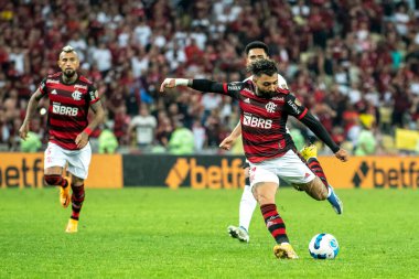 Rio, Brazil - august 9, 2022: Gabriel Barbosa player in match between Flamengo (BRA) vs Corinthians (BRA) by Libertadores Cup 2022, by quarterfinals, in Maracana Stadium