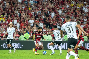 Rio, Brazil - august 9, 2022: Gabriel Barbosa player in match between Flamengo (BRA) vs Corinthians (BRA) by Libertadores Cup 2022, by quarterfinals, in Maracana Stadium