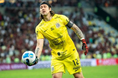 Rio, Brazil - august 9, 2022: Cassio player in match between Flamengo (BRA) vs Corinthians (BRA) by Libertadores Cup 2022, by quarterfinals, in Maracana Stadium