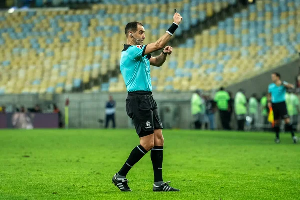 Ріо Бразилія Серпень 2022 Esteban Ostojich Uru Referee Match Flamengo — стокове фото