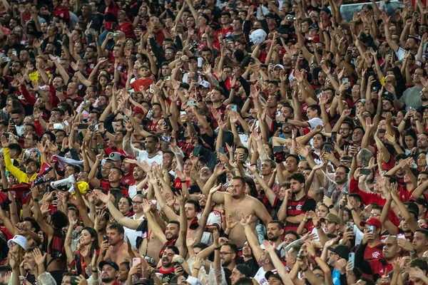 Rio Brazil August 2022 Fans Match Flamengo Bra Corinthians Bra — Stok fotoğraf