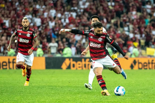 Rio, Brazil - august 9, 2022: Gabriel Barbosa player in match between Flamengo (BRA) vs Corinthians (BRA) by Libertadores Cup 2022, by quarterfinals, in Maracana Stadium