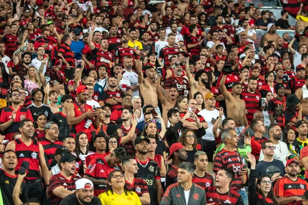 Rio Brazil August 2022 Fans Match Flamengo Bra Corinthians Bra — Foto de Stock