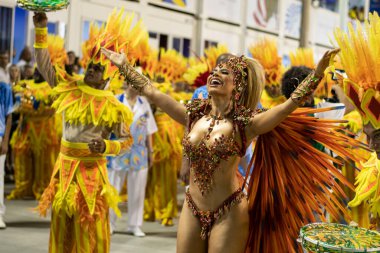 Desfile da escola de Samba Unidos da Tijuca no Carnaval do Rio de Janeiro 2022, realizado no Sambdromo da Marques de Sapuca, no Rio de Janeiro/RJ.
